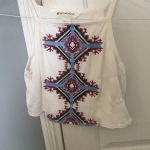 Aztec pattern crop top